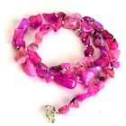 Rainbow Fire Pink Opal Rough 7 to 12 mm  Freeform Nugget Beads Necklace 17.5"