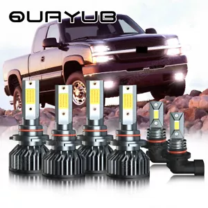 9005 9006 9145 LED Headlight Fog Light Bulb for Chevrolet Silverado 1500 2500 HD - Picture 1 of 16
