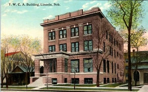 LINCOLN NEBRASKA 1907-1915 POSTCARD YMCA BUILDING EARLY EXTERIOR VIEW   C5 - Picture 1 of 2