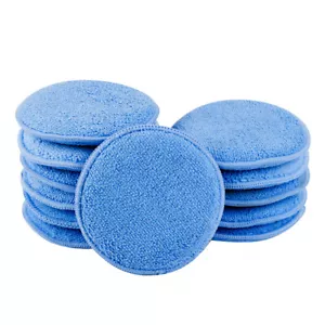 12PCS 5" Microfiber Foam Sponge Polish Wax Applicator Car Detailing Cleaning Pad - Picture 1 of 10