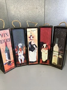 Vintage style wine wooded Box’s five different pictures - Picture 1 of 14