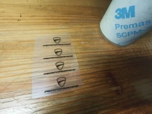 Ducati Performance black nero carbon parts decals X4 adesivi autocollants ステッ - Foto 1 di 2