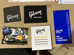 Gibson Les Paul Case Candy Manual Blank Warranty & Checklist Wrench Cloth - Picture 1 of 3