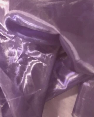 Stunning DARK  PURPLE Sheer Shimmery ORGANZA Solid Poly Fabric-57" Wide - Image 1 of 3
