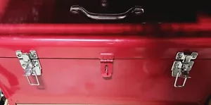 22'' red metal tool box with tray - Picture 1 of 6