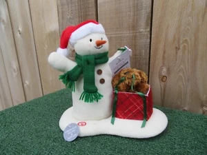 Brand New 2024 Hallmark Wrapped In Joy Motion Sound Snowman Dog Christmas Plush - Picture 1 of 9