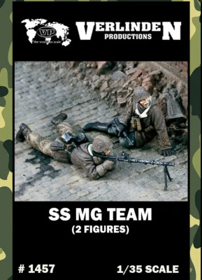 1/35 WWII German Waffen MG Team VERLINDEN #1457 Resin Figure Kits - Image 1 of 2