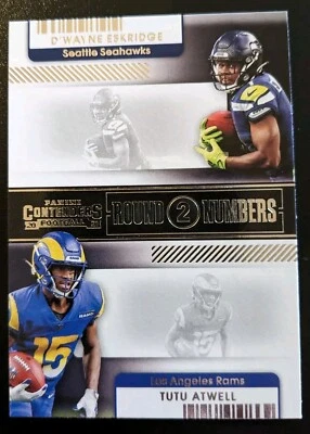 2021 Contenders D'Wayne Eskridge & Tutu Atwell Round Numbers Rookie #RN-DES - Image 1 of 4