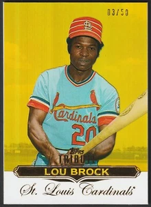 Lou Brock 2011 Topps Tribute Gold /50 #64 St. Louis Cardinals 🔥 - Picture 1 of 2