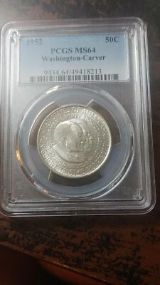 1952 Silver Washington Carver Half Dollar 50C PCGS MS64                     4438 - Image 1 of 4