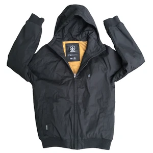 Volcom Jacket Men Small Black Hooded Zip Water Resistant 5000MM Insulated - Picture 1 of 15