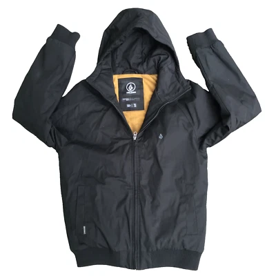 Volcom Jacket Men Small Black Hooded Zip Water Resistant 5000MM Insulated - Image 1 of 4