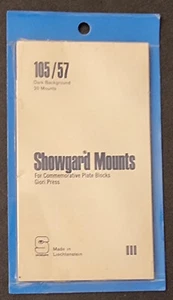Showgard Stamp Mounts Black Mounts 105mmx57mm as pictured - Picture 1 of 1