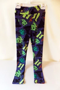 LuLaRoe Hexe Leggings Mädchen L/XL Kinder Hose Kinder lila schwarz grün Halloween - Bild 1 von 3