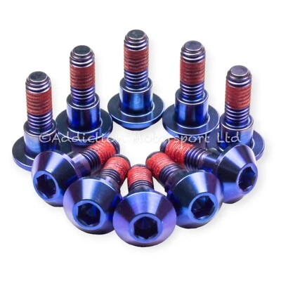 10x Yamaha Tracer 900 Blue Titanium Front Disc Rotor Bolts Screws Threadlock - Image 1 of 4