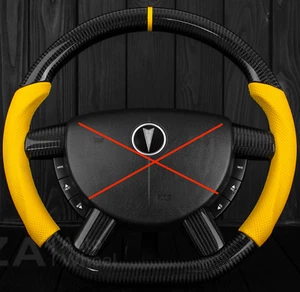 Pontiac GTO steering wheel 2004-2006 Carbon custom OEM Yellow - Foto 1 di 16