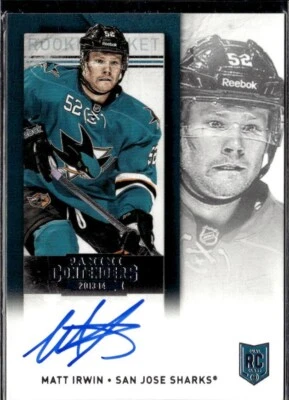 13/14 PANINI CONTENDERS ROOKIE AUTOGRAPH #203 MATT IRWIN RC - Image 1 of 2