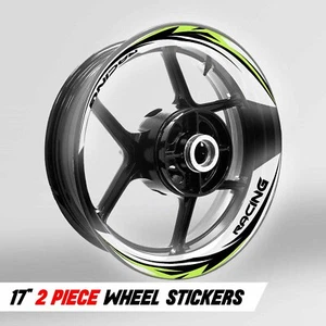 S01W Light Green 2-PIECE Wheel Stickers For CB500F 19 20 21 22 - Picture 1 of 7