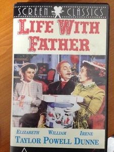 LIFE WITH FATHER - Elizabeth Taylor, William Powell, Irene Dunne - VHS VIDEO - Picture 1 of 1