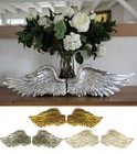 Pair of Angel Wings Ornate Vintage Shabby Cherub Wall Art Fair Garden Decoration