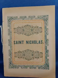 Saint Nicholas Santa Claus Booklet Recreation Edition 1849 Soft Cover Mini Book - Foto 1 di 4