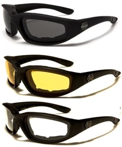lunettes moto motard de soleil biker croix conduite nuit malte choppers - Imagen 1 de 4