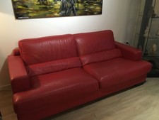 Canapes Rouges En Cuir Pour La Maison Ebay