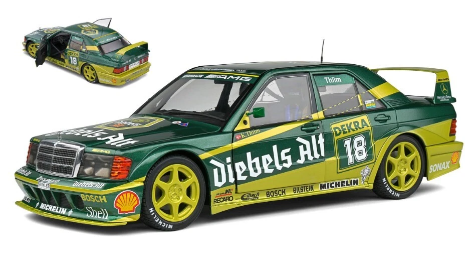 Modellino auto scala 1:18 Solido MERCEDES 190E 16V EVO2 DTM diecast modellismo - Immagine 1 di 1