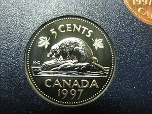 1997 Canadian Specimen Nickel ($0.05) - Bild 1 von 2