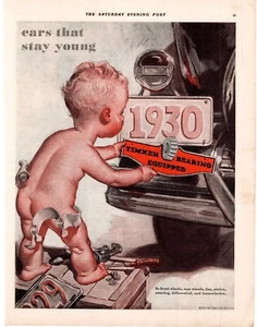 1930 Timken Roller Bearing Equipped Cars That Stay Young Single Page Print Ad - Picture 1 of 1