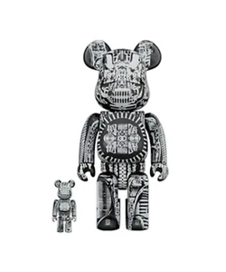 NEW Sealed Medicom BE@RBRICK H.R. Giger BLACK CHROME 400/100% Bearbrick Designer - Picture 1 of 6