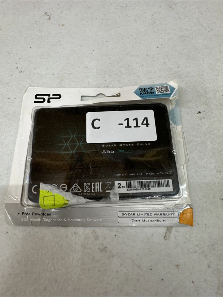 Silicon Power 2.5" 7 mm A55 2TB SSD 3D NAND SLC Cache Performance Boost SATA III - Image 1 of 2