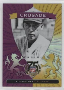 2014 Panini Hall of Fame Crusades Purple /50 Edd Roush #32 HOF - Picture 1 of 3