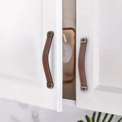 Декоративные торцевые крышки из искусственной кожи с цинковым сплавом длина 6,1 дюйма 6 шт. - Изображение 1 из 4