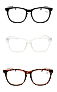 Stylish Fashion Oversized Reading Glasses Retro Slim Temples Metal Hinges DX60 - Picture 1 of 18