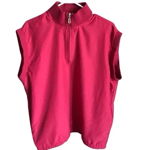 Callaway golf polo men’s Red Size Medium sleeveless Vest athletic 1/4 zip (DDs) - Picture 1 of 4