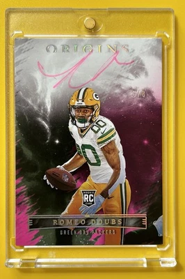 2022 Origins Romeo Doubs Rookie ON CARD Auto RC Pink /8 Packers SSP ! - Image 1 of 4