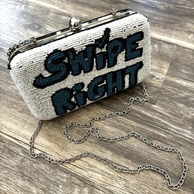 Bolso clutch Sam Edelman circo con cuentas estuche rígido cadena bandolera DESLIZAR A LA DERECHA fecha Foto 1 de 4