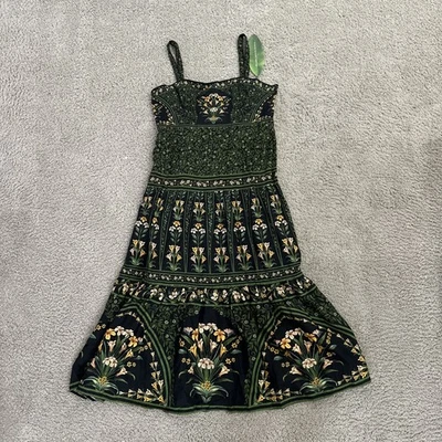 Farm Rio Black Flowers Arch Sleeveless Maxi Dress Sz XL Linen NWT $260 - Image 1 of 4