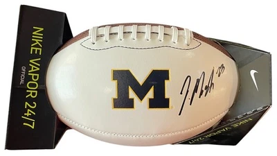 JORDAN MARSHALL SIGNED MICHIGAN WOLVERINES NIKE FOOTBALL BECKETT WITNESS COA - Image 1 of 3