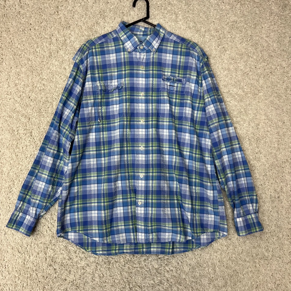 Camisa con botones Vineyard Vines Harbor para hombre XL azul manga larga ventilada al aire libre Foto 1 de 4