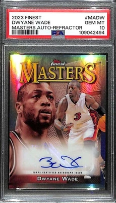 2023-24 Finest Masters Autographs MADW Dwyane Wade Auto PSA 10 GEM MT - Image 1 of 2
