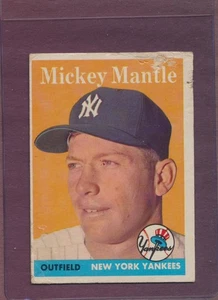 1958 Topps Mickey Mantle #150 HOF New York Yankees NIEDRIGE BEWERTUNG - Bild 1 von 4