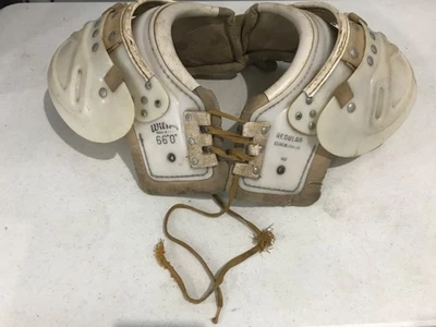 Almohadillas de hombro de fútbol americano Wilson vintage de cuero años 60 BARN FIND raras 🔥 Foto 1 de 4