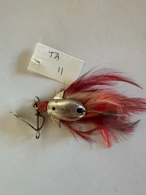 Vintage Tony Accetta River Devil Blade Red Feather Fishing Lure - Image 1 of 4
