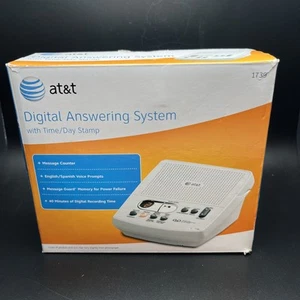 AT&T 1739 Digital Answering Machine System w Time/Day White TESTED AND WORKS - Zdjęcie 1 z 16