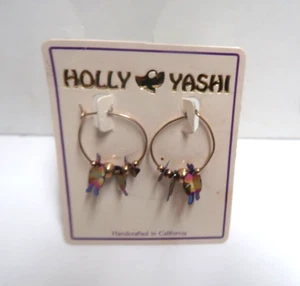 Nuevo de Lote Antiguo Holly Yashi 3 Piezas Multicolor Niobio Gatos Aro Pendientes con Cuentas - Imagen 1 de 8