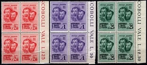 REP. SOCIALE 1944 - Centenario della morte fratelli Bandiera QUARTINE (MNH**) - Picture 1 of 1