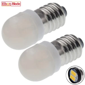 2Pcs Warm White E10 Screw LED Bulb 3V 3Volt FLASHLIGHT TORCH Head LAMP BICYCLE - Picture 1 of 8