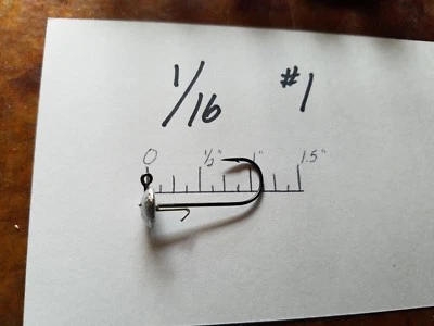 TCI JIGS 20 1/16oz Midwest Finesse Ned Rigs Mustad #4 #2 #1 1/0 2/0 or 3/0 BLN Hooks